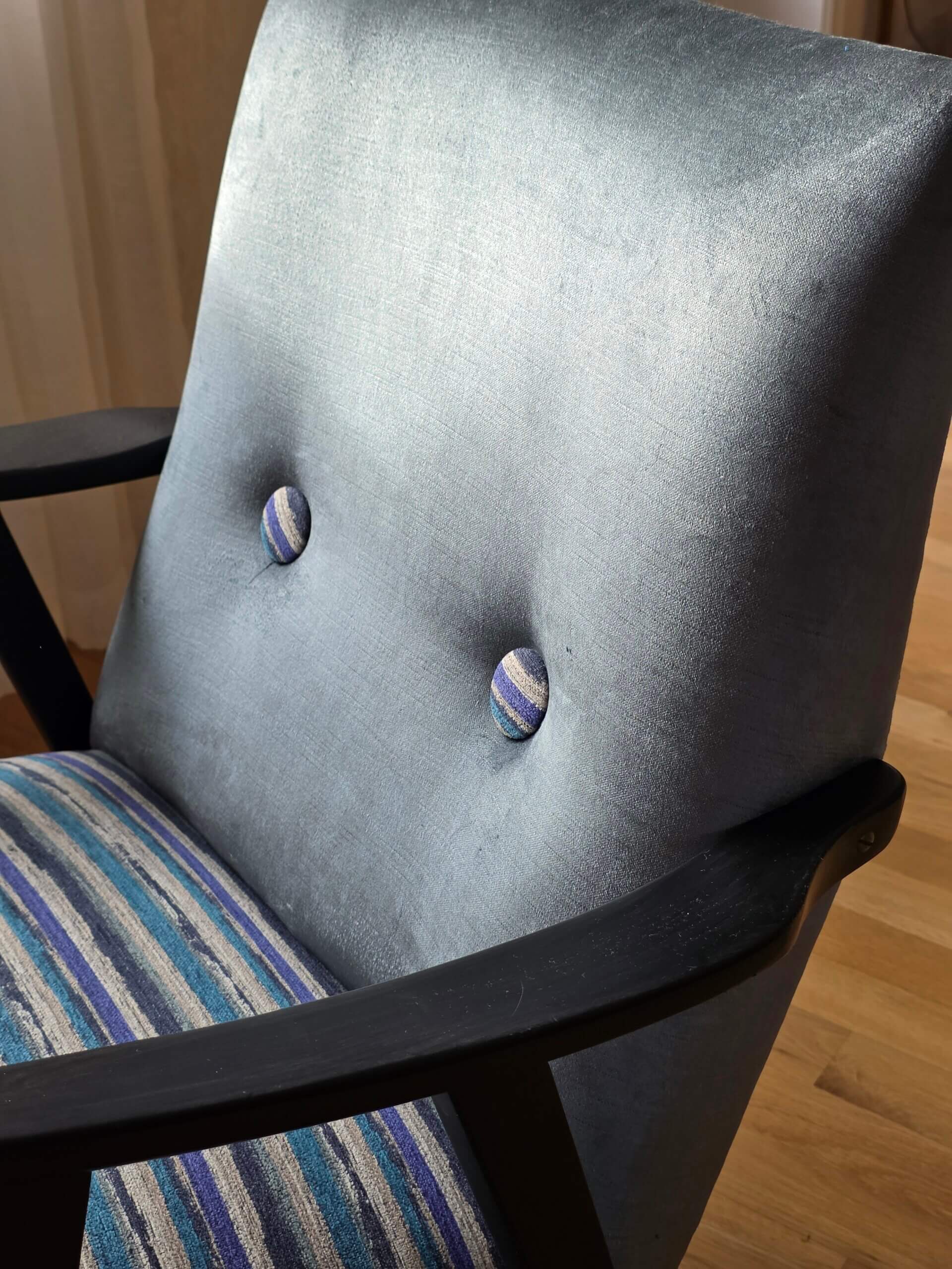 Lavrygget lenestol i klassisk skandinavisk stil - Bilde 4