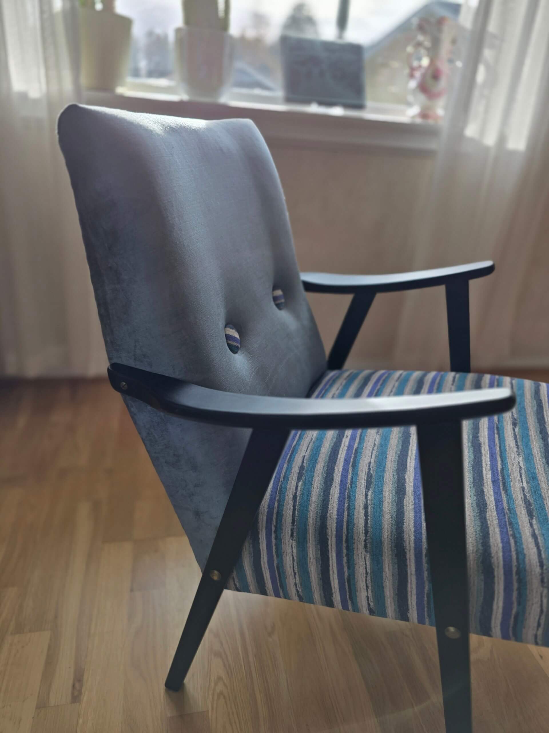 Lavrygget lenestol i klassisk skandinavisk stil - Bilde 6